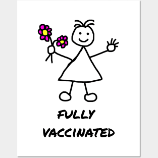 Cute Girl Fully Vaccinated Posters and Art